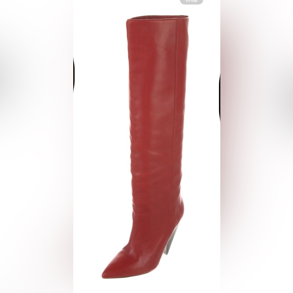 Isabel Marant Red Heeled Boots Vibrant Style